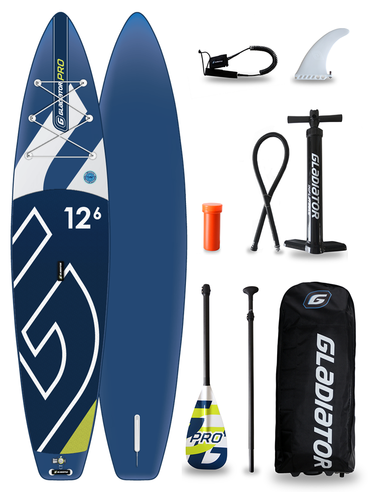 Доска SUP надувная GLADIATOR PRO 12'6"x30"x15cm S 2021