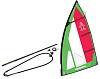 Комплект Starboard Windsurfer Rig Set 5.7 Green/Red